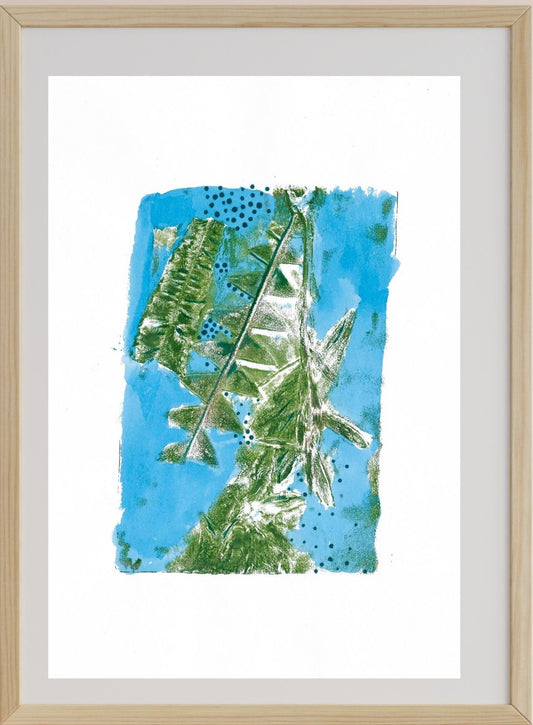 Banksia Leaves with Blue Sky