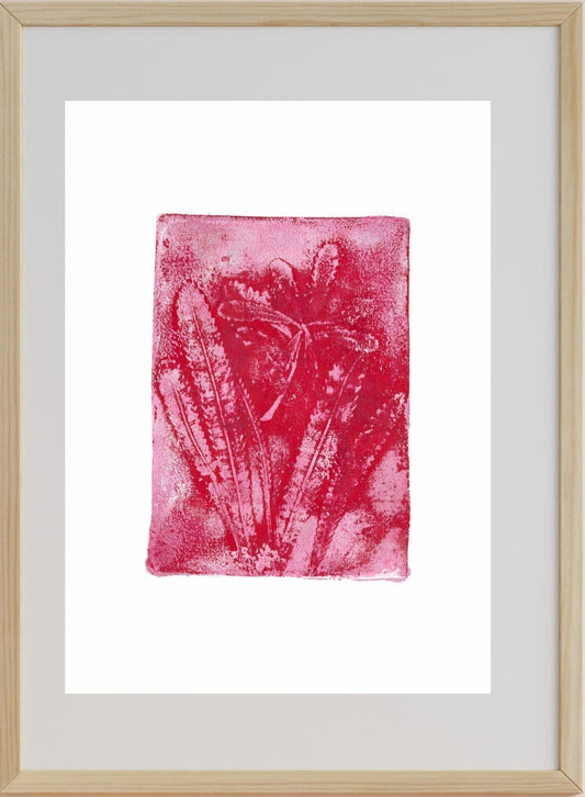 Banksia Leaves in Silver and Red